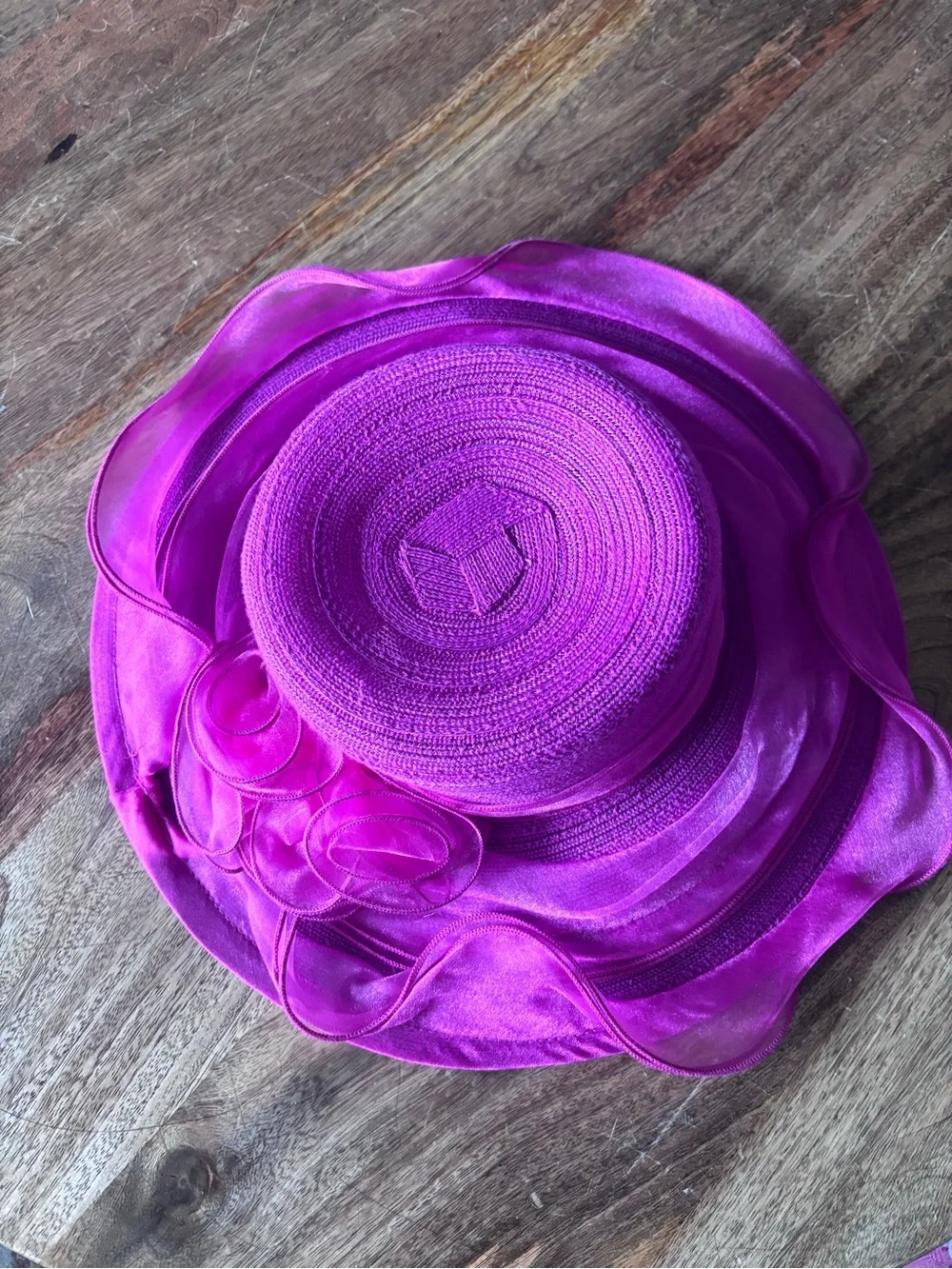 Elegant Women’s Organza Wide-Brim Hats in Multiple Colors